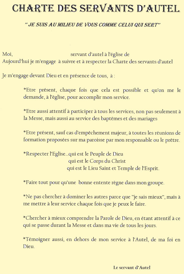 servant d'autel